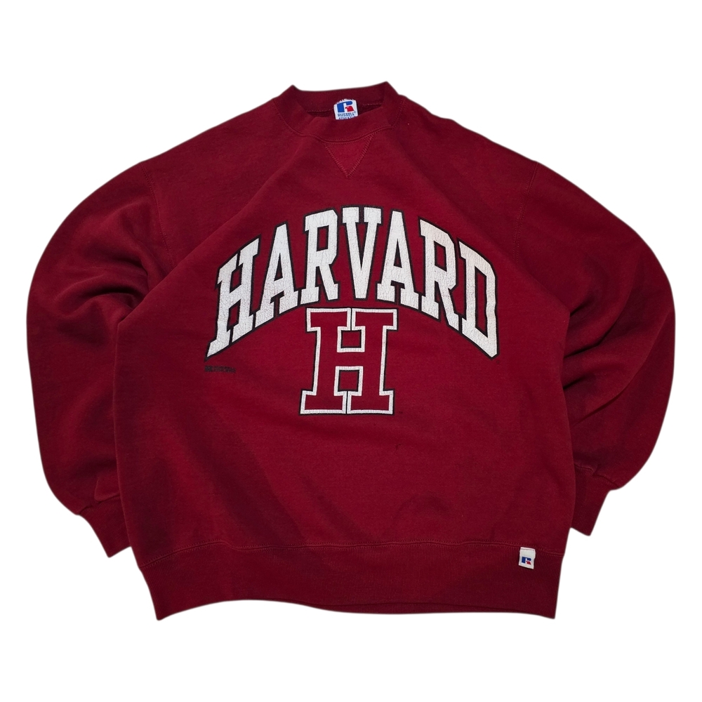 Vintage Russell Athletic Maroon Harvard Crewneck Sweater